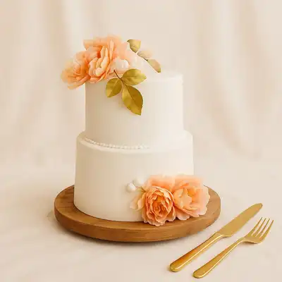 Unforgettable Congratulations Cake With Roses - 2 Kg / Chocolate