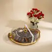 Elegant Crimson Roses with Luxurious Premium Dates Tray - Combos
