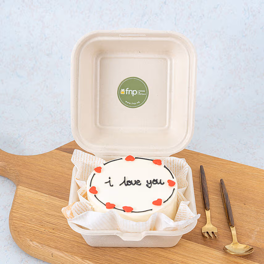 I love you Bento Strawberry Cake