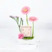 Blush Bloom Treasure: Elegant Floral Arrangement with Sterling Silver Bracelet