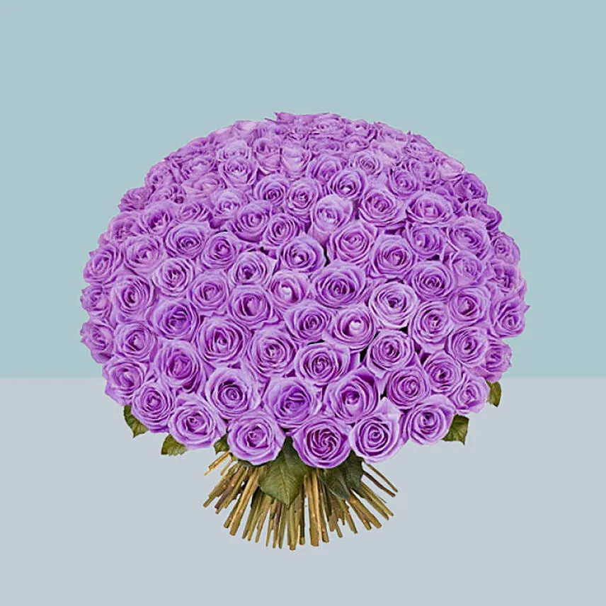 99 Purple Roses Bouquet