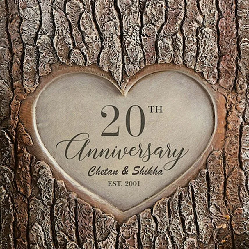 Anniversary Personalized Resin Tree Trunk Sculpture