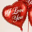 Romantic Heart-Shaped 'I Love You' Foil Balloons