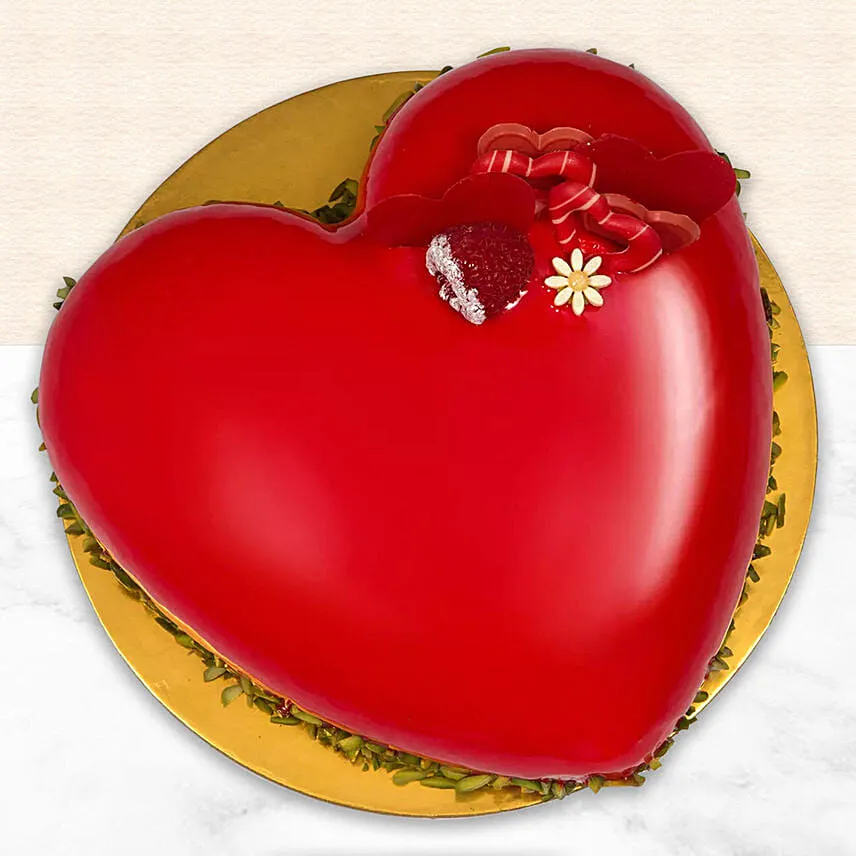 Delicious Red Velvet Heart Cake 1Kg