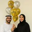 بالونات عيد ميلاد أنيقة باللونين الفضي والذهبي - مجموعة مملوءة بالهيليوم