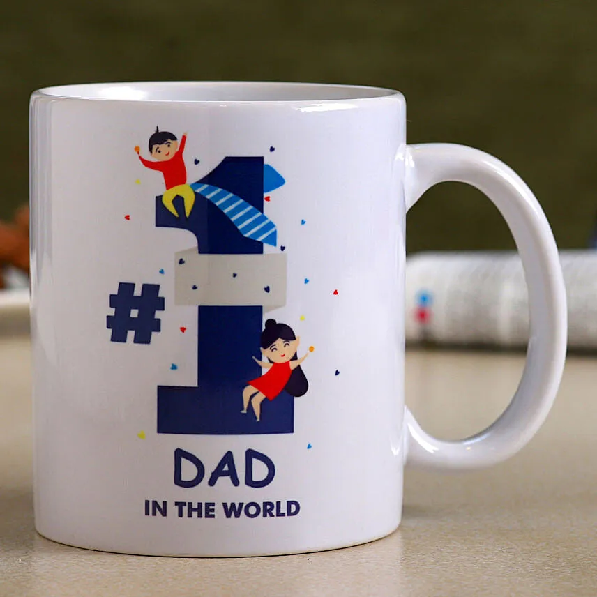 No 1 Dad White Mug
