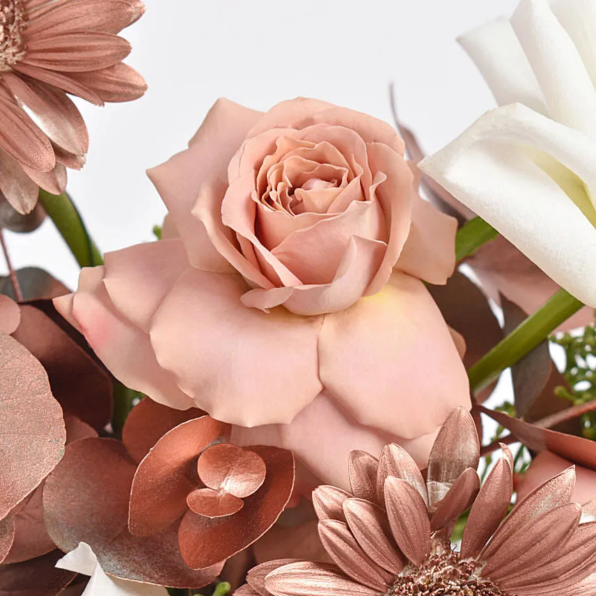 Monochrome Brown Flowers Vase