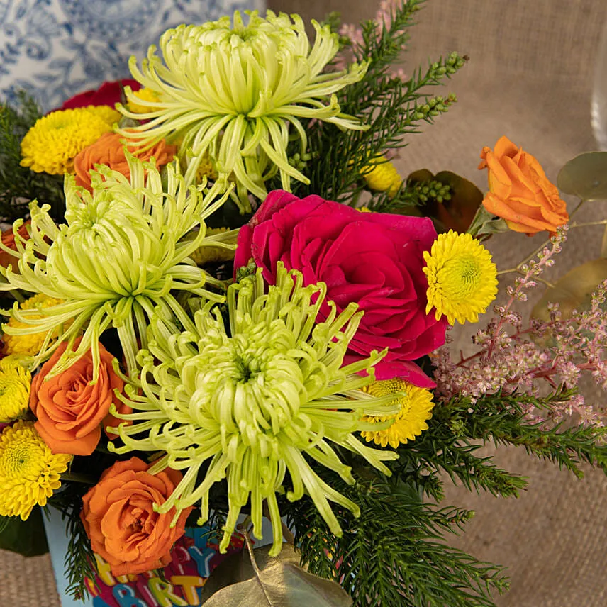 Estatic Birthday Flower Vase