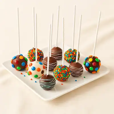 Chocolate Dripped Cake Pops | 10 Pieces