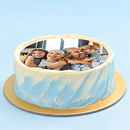 Delicious Personalized Chocolate Photo Cake - Perfect for Celebrations