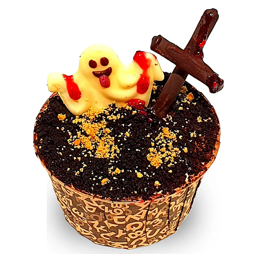 Halloween Theme Chocolate Fudge Cupcakes
