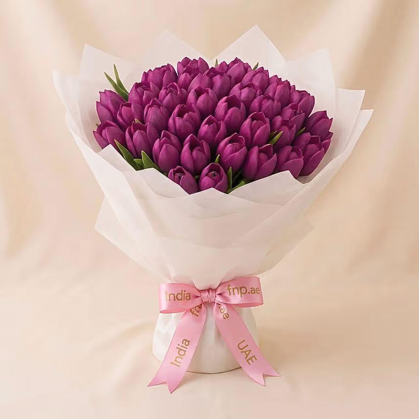 Purple Tulip Grand Bouquet