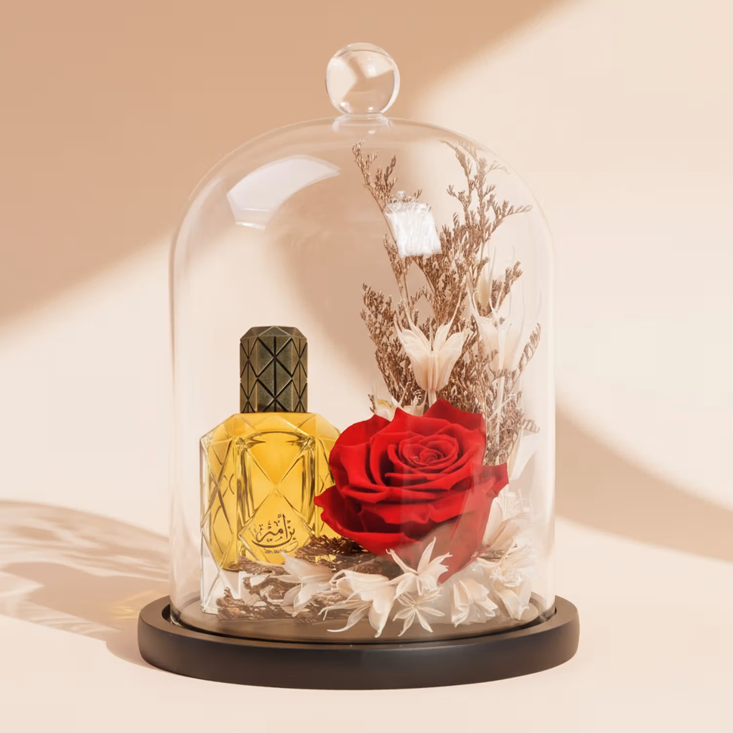Exquisite Red Forever Rose with Bin Ameer Fragrance by Maghribi