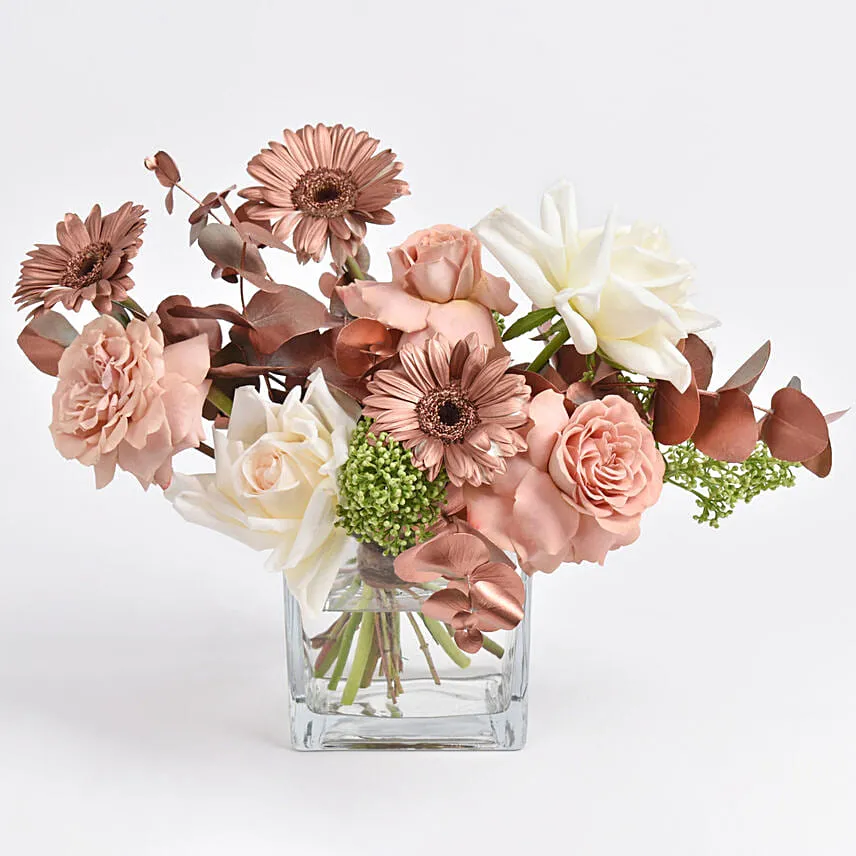 Monochrome Brown Flower Vase