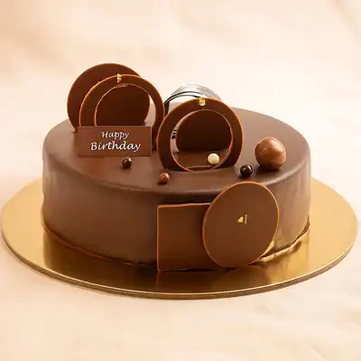 Birthday Tag Fudge Cake - 500 Grams