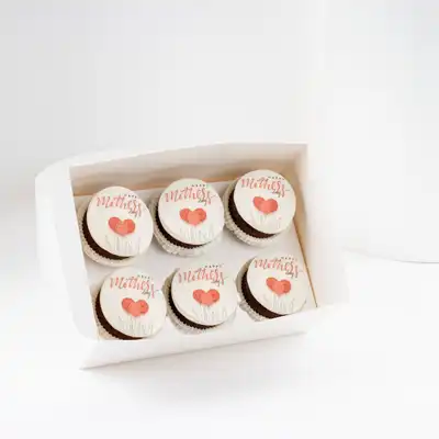 Mom's Designed Cupcake Set | 6 Pieces | Chocolate