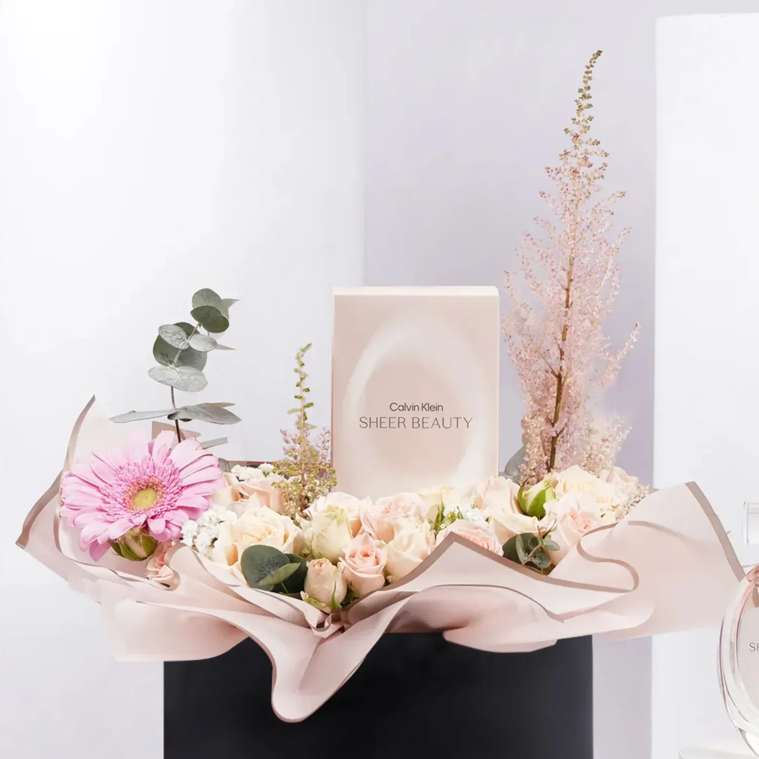 Calvin Klein Sheer Beauty Gift Box for Her - Elegant Floral Arrangement & Perfume