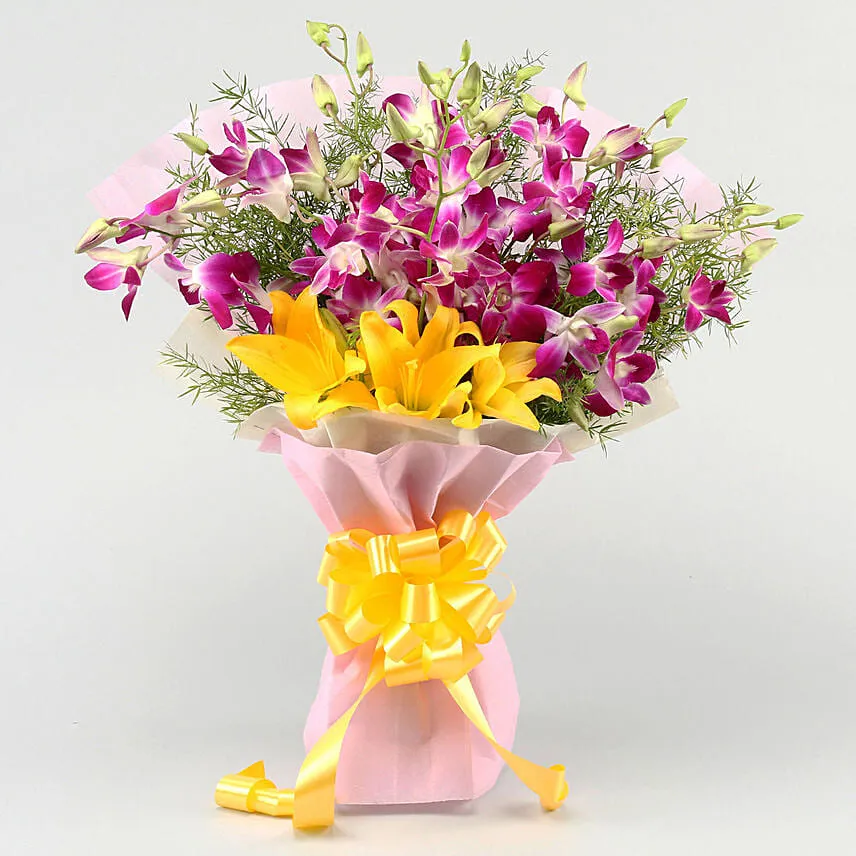 Eternal Assorted Flowers Bouquet With Ferrero Rocher