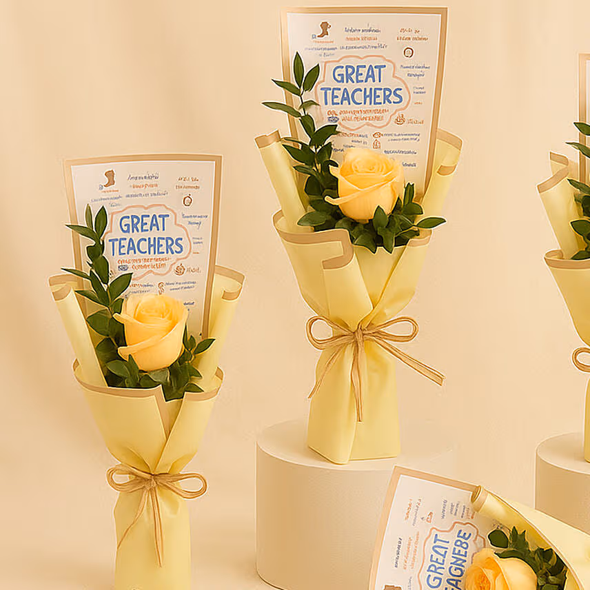 Rose Bouquet Set of 5 for Teacher