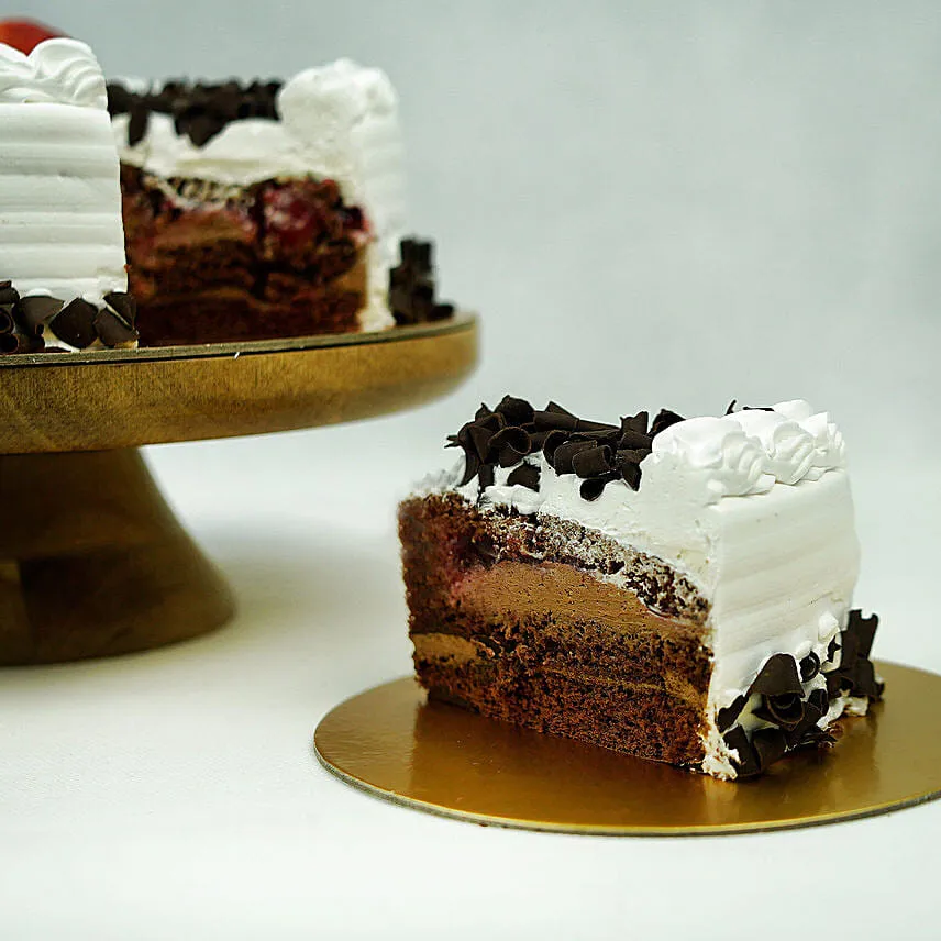 Black Forest Happy Birthday Cake With Birthday Balloons