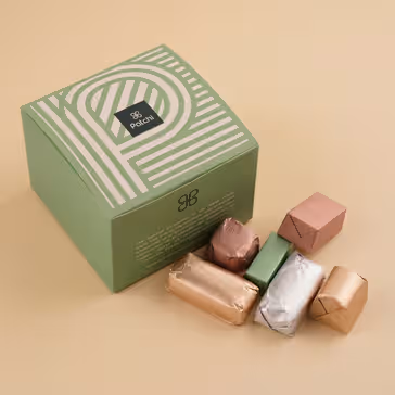 Elegant White Rose Ring n Patchi Chocolate