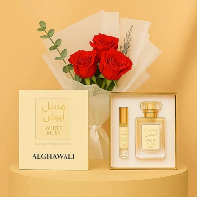 مجموعة الحب المعطرة بمسك الأبيض من الغوالي - طقم هدايا فاخر