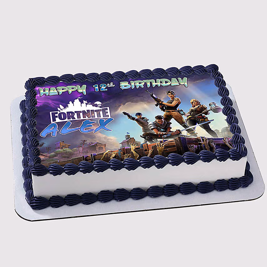 Fortnite Vanilla Photo Cake