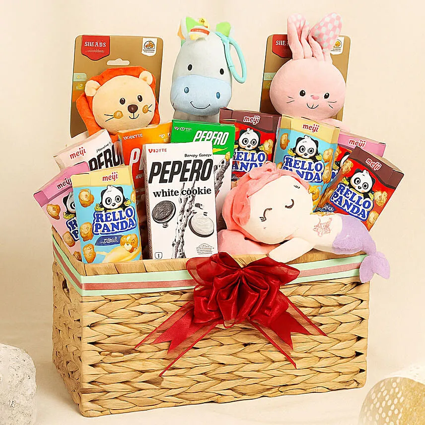 Rectangular Basket Baby Hamper
