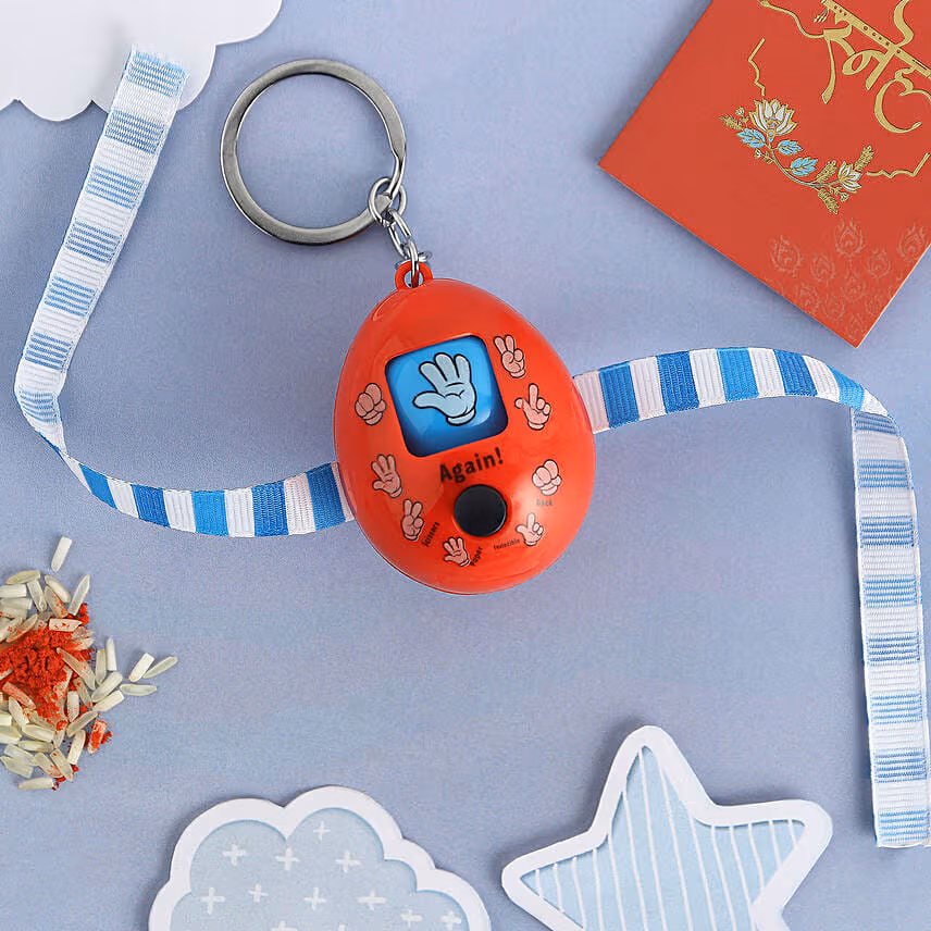 Playful Rock Paper Scissors Toy Rakhi Chocolaty Delights