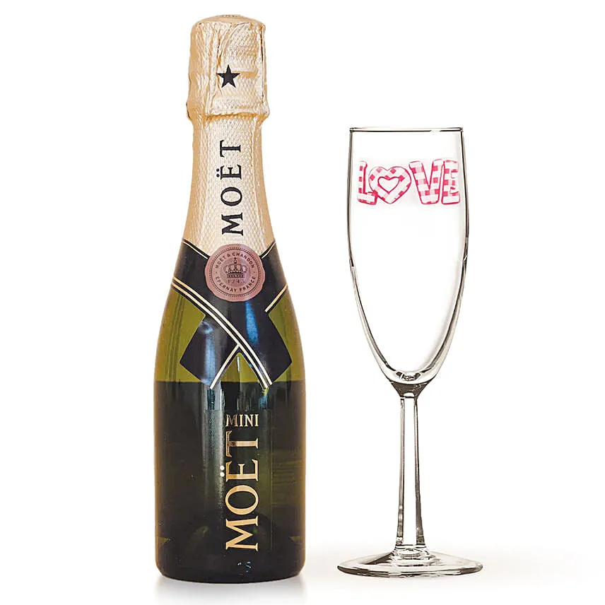 Mini Moet and Wine Glass