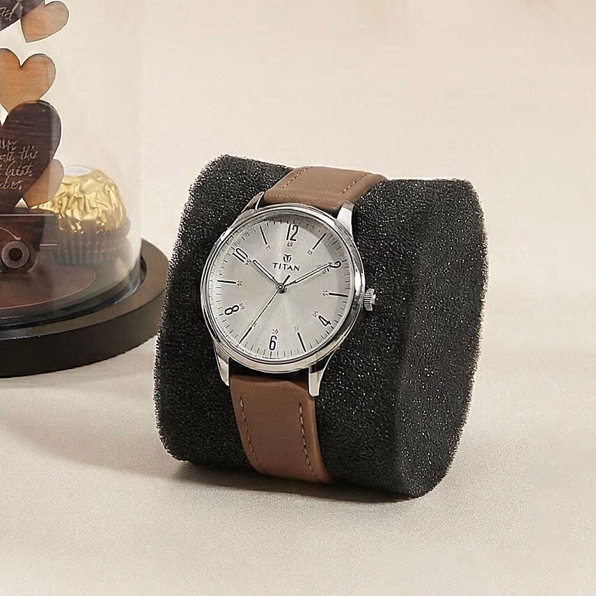 Love Journey Cutout with Watch and Rochers for Him
