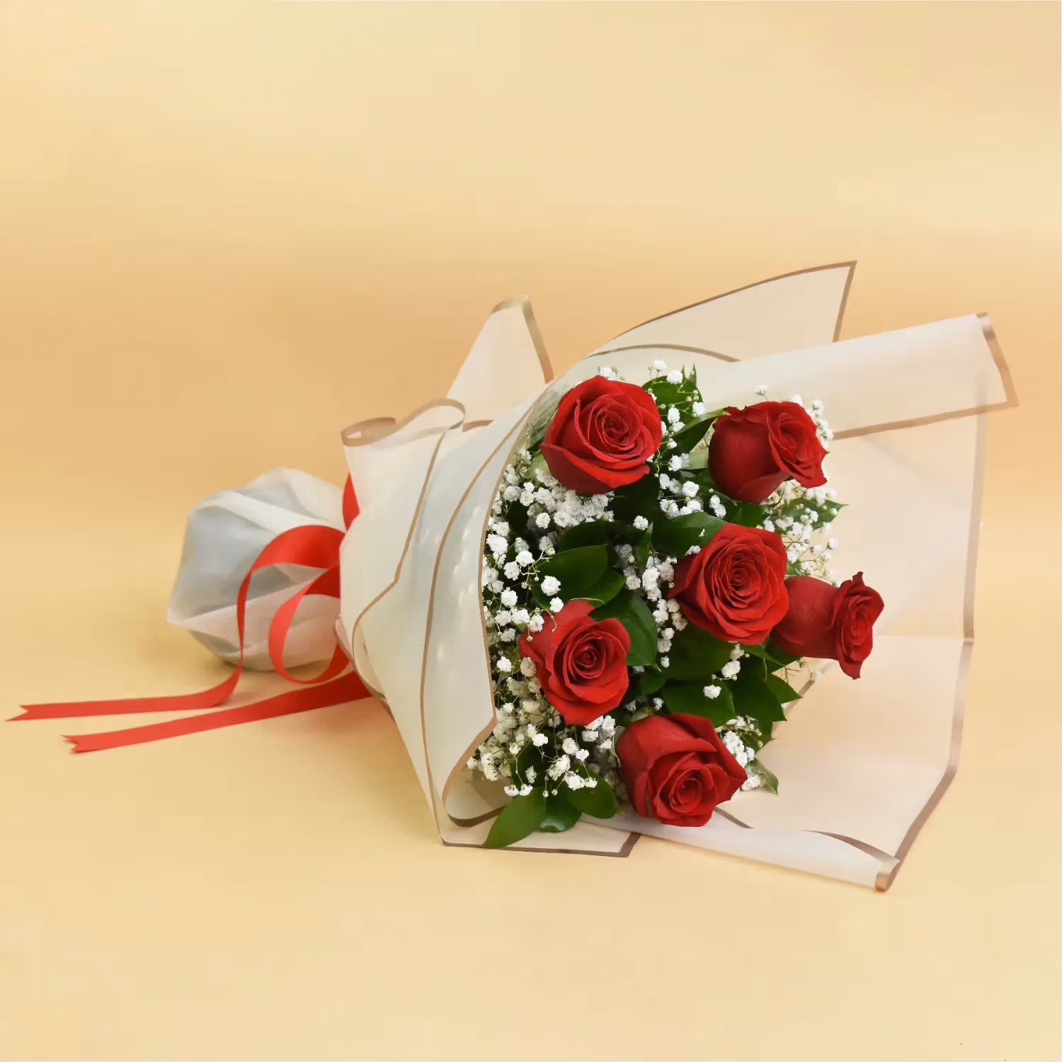 Valentines 6 Roses Bouquet