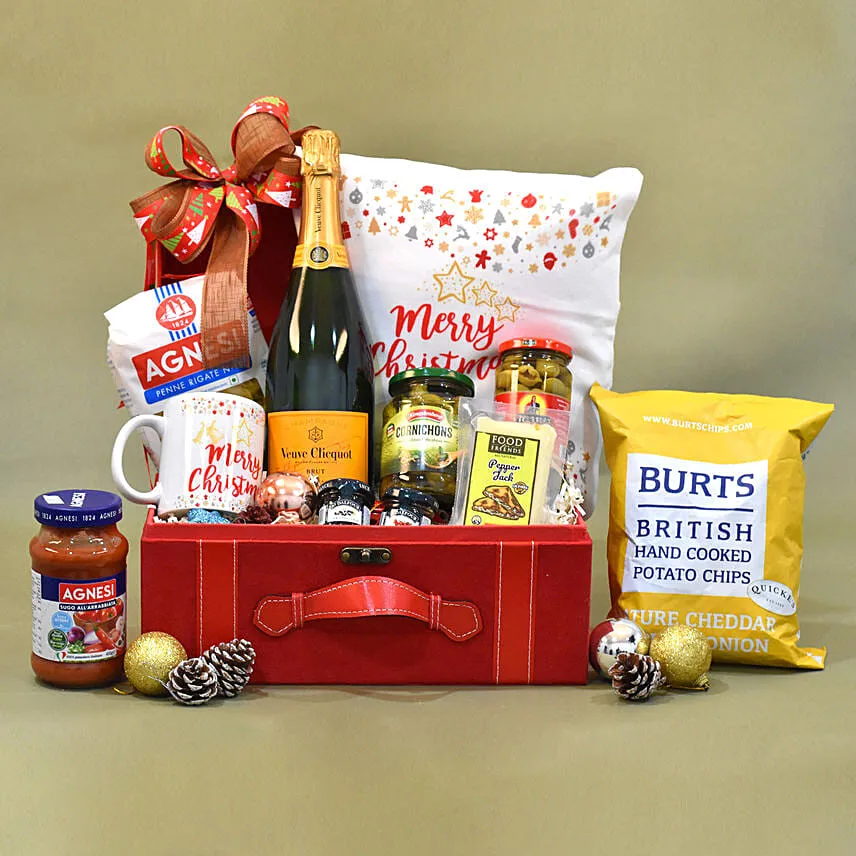 Grand Christmas Leather Chest Box Hamper