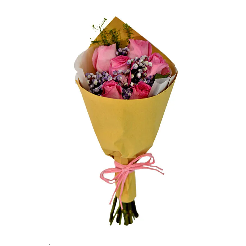Elegant Pink Roses Bouquet