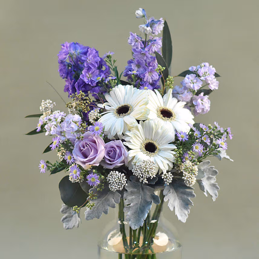 Soothing Mixed Flowers Vase