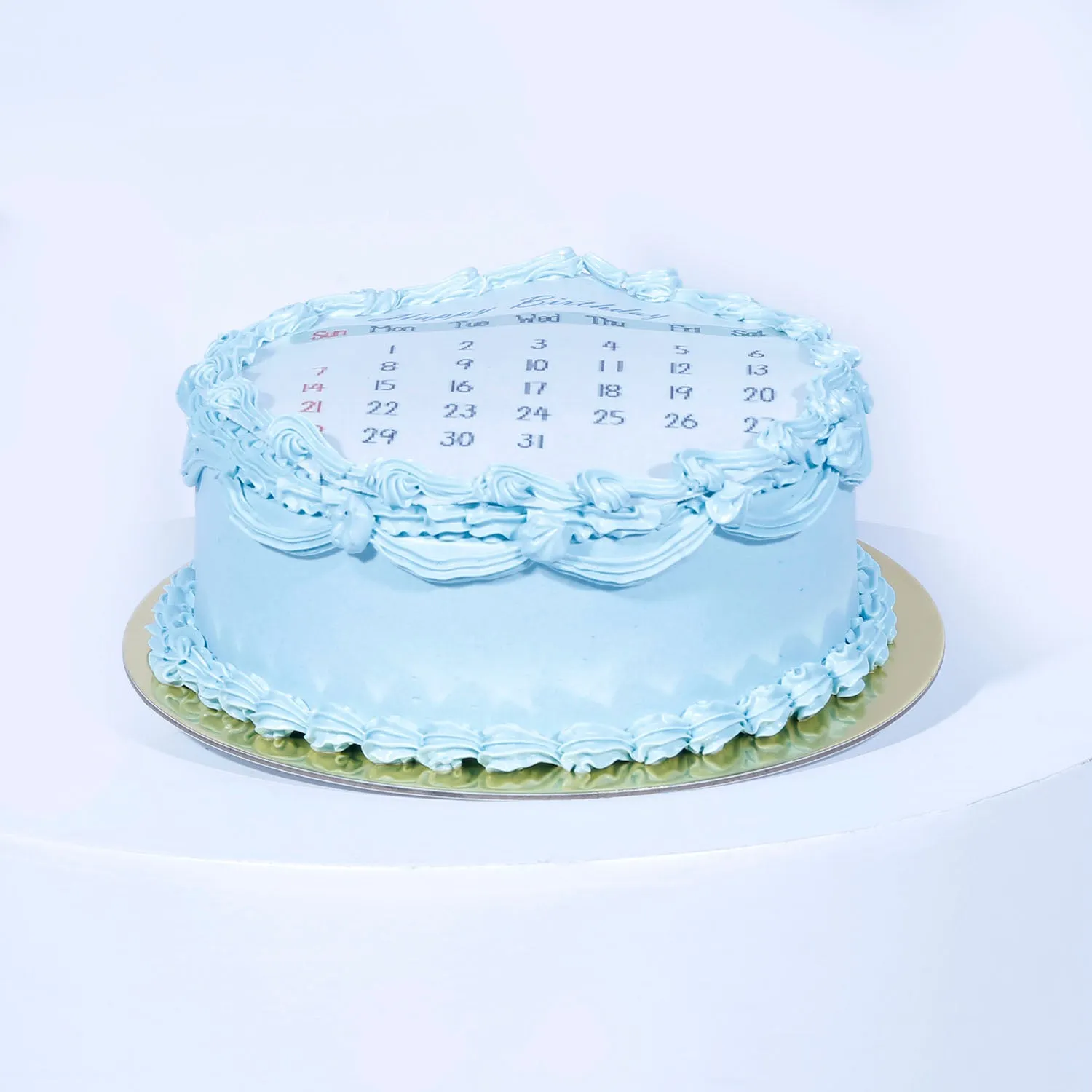 Personalized Happy Birthday Calendar Chocolate Cake