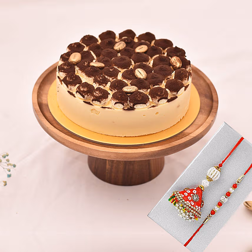 Delish Irresistible Tiramisu Cake With Bhaiya Bhabhi Rakhi