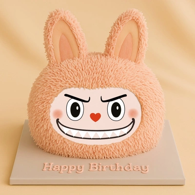 Delightful Birthday Labubu Mischief Cake - Chocolate