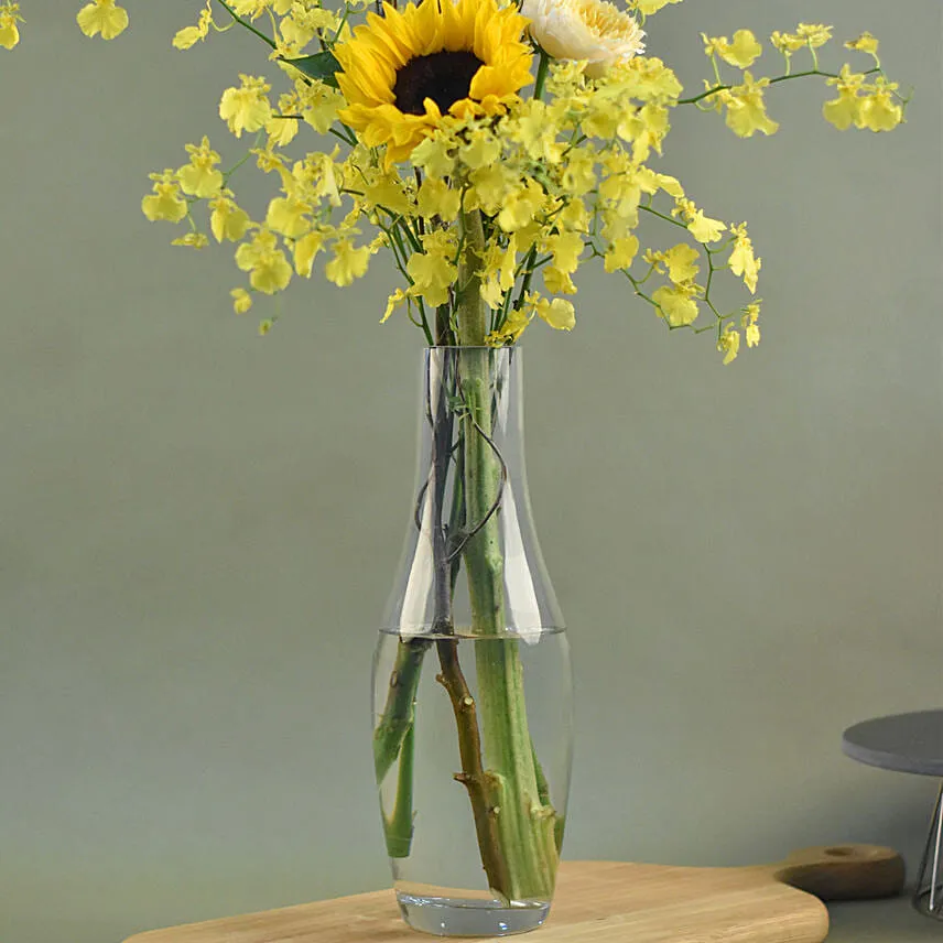 Gleaming Flowers Bottle Vase