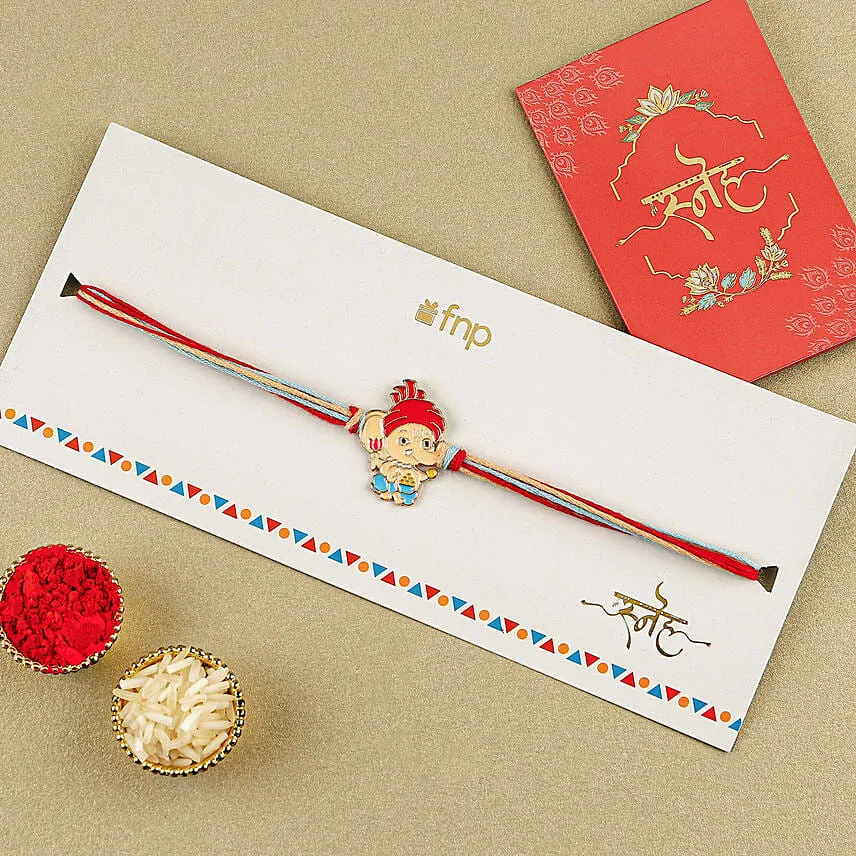 Radiant Ganesha Serenity Rakhi For Kids
