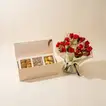 Luxurious Red Rose Bouquet with Premium Arabic Sweets Box - Combos