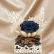 Elegant Monochrome Rose Acrylic Box Arrangement
