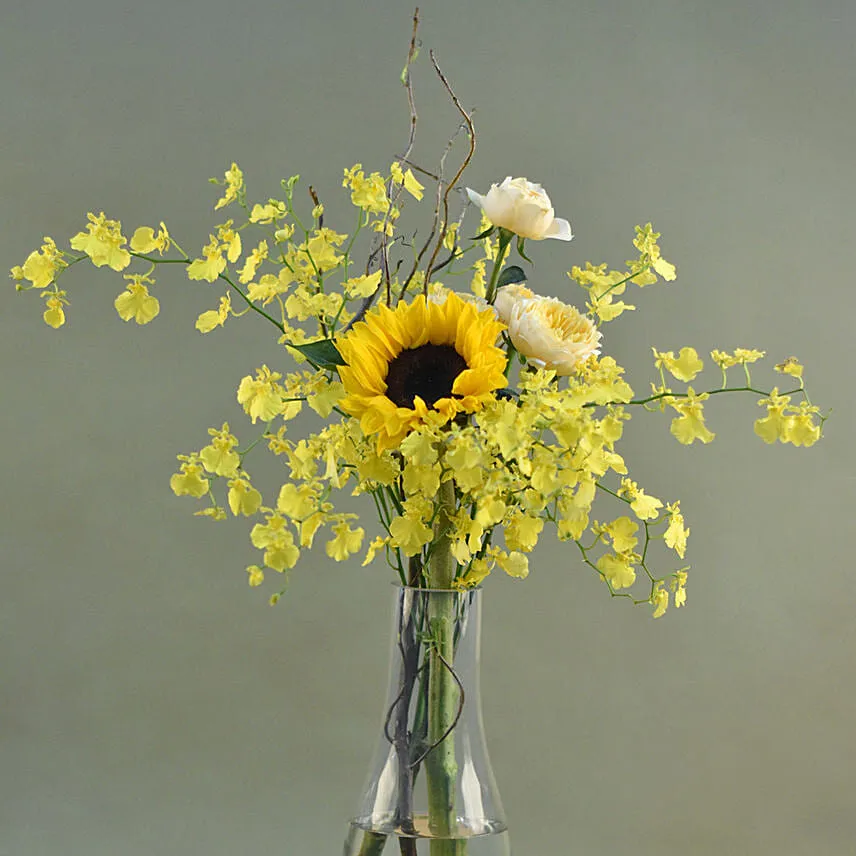 Gleaming Flowers Bottle Vase