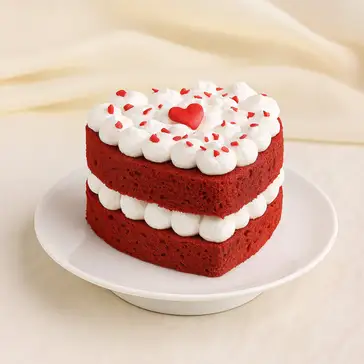 Delicious Heart-Shaped Red Velvet Mono Cake – Perfect for Special Occasions