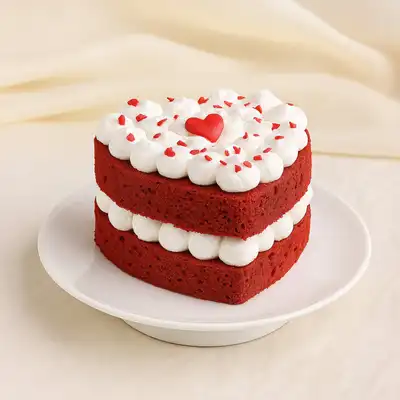 Delicious Heart-Shaped Red Velvet Mono Cake – Perfect for Special Occasions