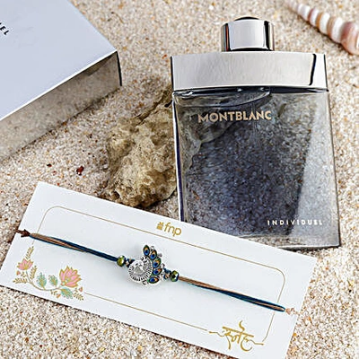 طقم راخي الأناقة الطاووس مع عطر مونت بلانك إنديفيدويل