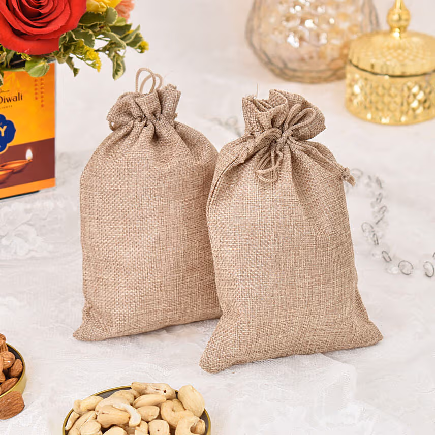 Sparks of Joy Deepavali Flower Arrangement With Nuts