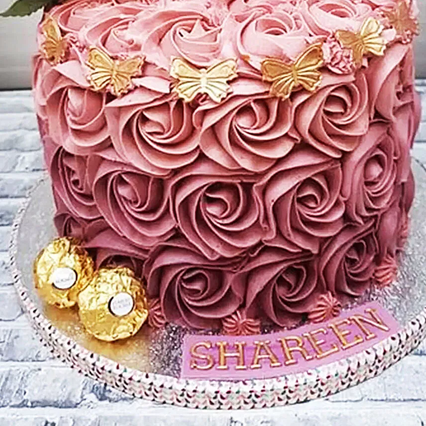 Rosy Birthday Cake Half Kg