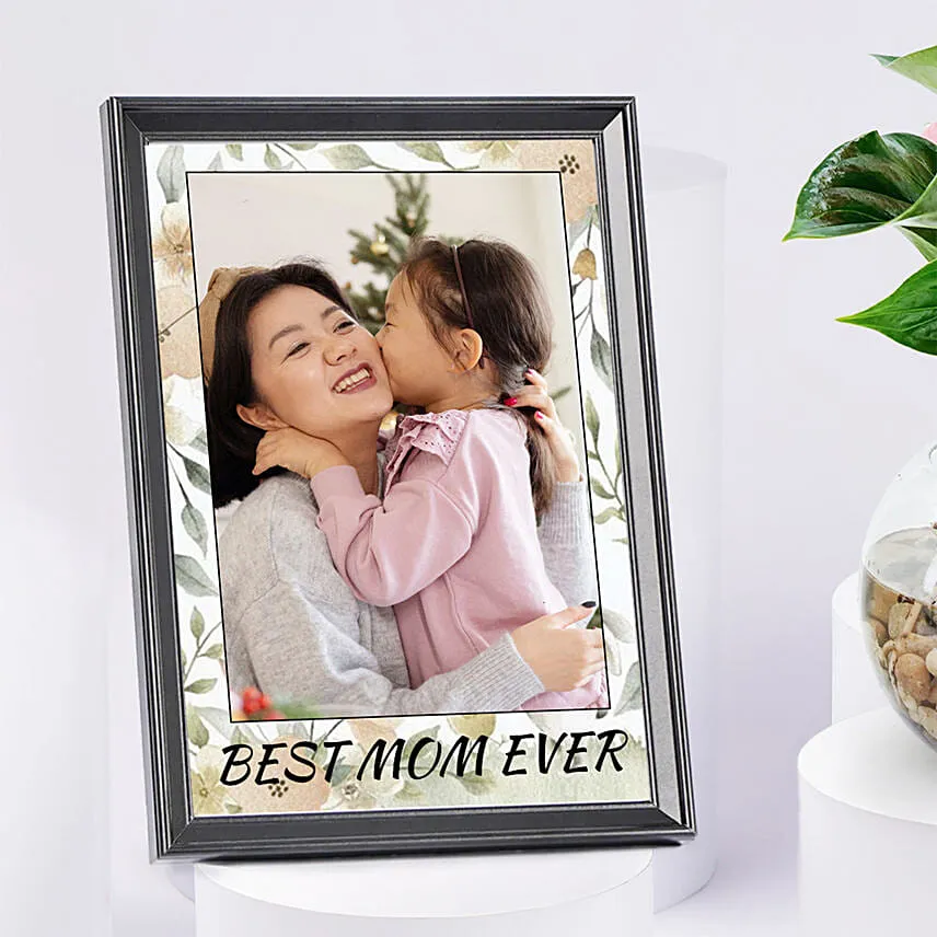 Personalised Photo Frame with Anthurium Plant for Mother