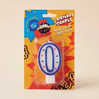 Colorful Numeral Birthday Candle 0 - Perfect for Celebrations
